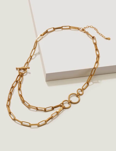 Bar Necklace - Gold Metallic Bar Necklace - Gold Metallic