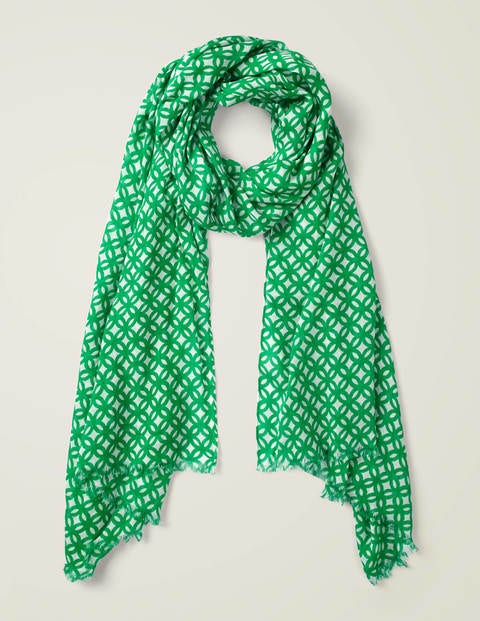Printed Scarf - Rich Emerald Link Printed Scarf - Rich Emerald Link