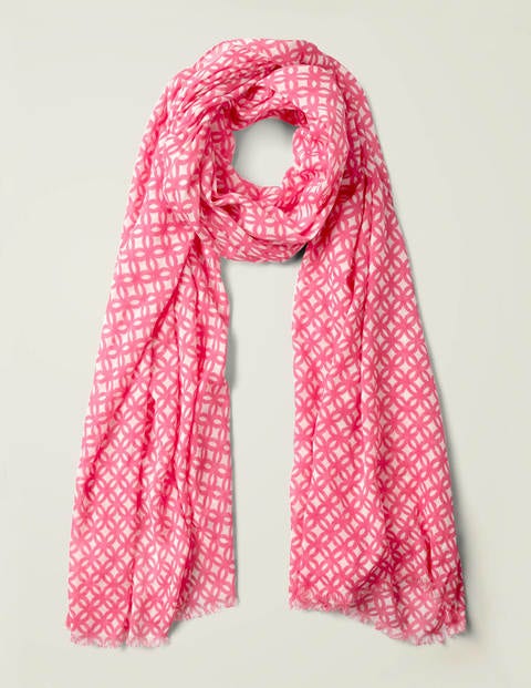 Gemusterter Schal - Helles Pink, Gliedermuster Gemusterter Schal - Helles Pink, Gliedermuster