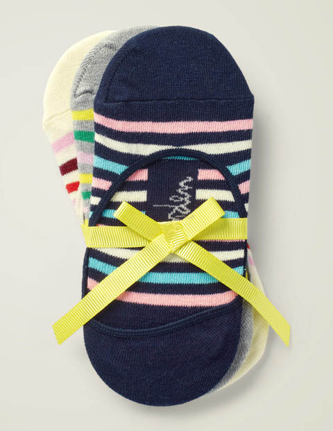 Three Pack Secret Socks - Stripe Multi Three Pack Secret Socks - Stripe Multi