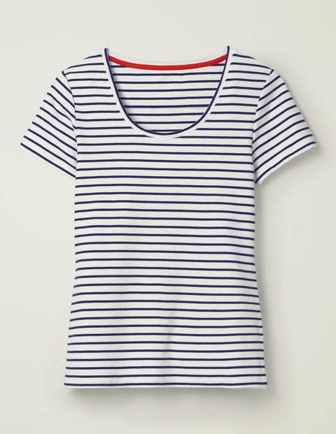 Essential Short Sleeve Tee - Ivory/Navy Essential Short Sleeve Tee - Ivory/Navy