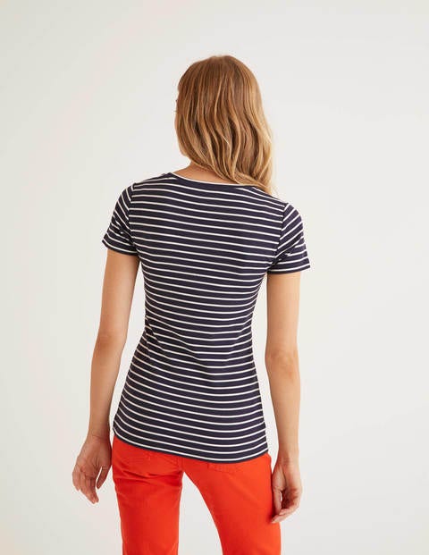 Essential Short Sleeve Tee - Navy/Ivory Essential Short Sleeve Tee - Navy/Ivory