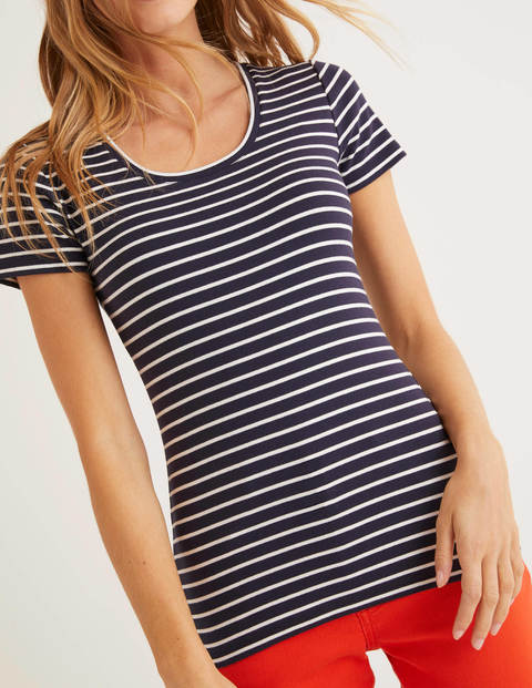 Essential Short Sleeve Tee - Navy/Ivory Essential Short Sleeve Tee - Navy/Ivory