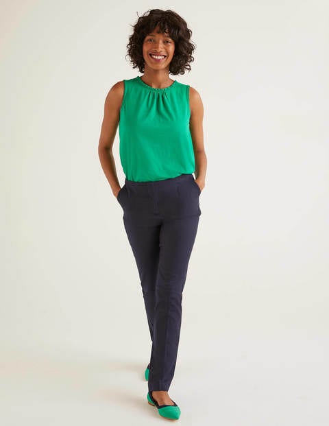Frill Jersey Tank - Rich Emerald Frill Jersey Tank - Rich Emerald
