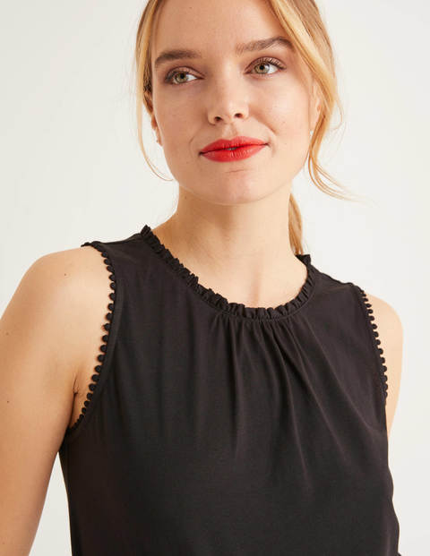 Frill Jersey Vest - Black Frill Jersey Vest - Black