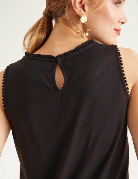 Frill Jersey Vest - Black Frill Jersey Vest - Black