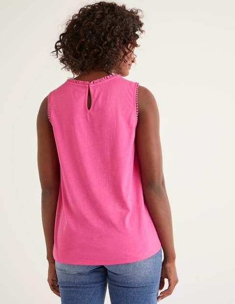 Frill Jersey Vest - Pop Pansy Frill Jersey Vest - Pop Pansy