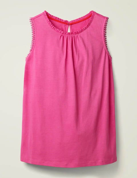 Frill Jersey Vest - Pop Pansy Frill Jersey Vest - Pop Pansy