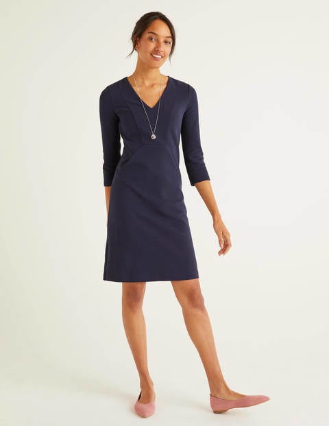 Bronte Ottoman Dress - Navy Bronte Ottoman Dress - Navy