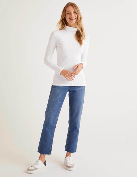 Essential Roll Neck - White Essential Roll Neck - White