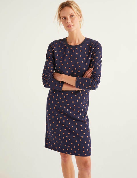 boden navy spot dress