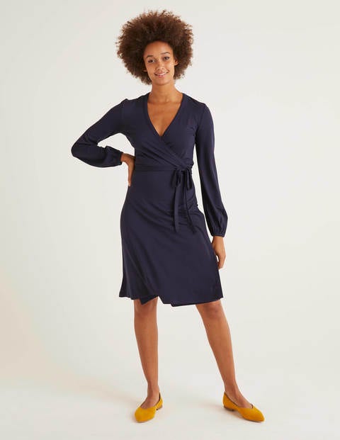 Elodie Wickelkleid aus Jersey - Navy Elodie Wickelkleid aus Jersey - Navy
