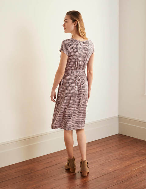Robe Amelie en jersey - Rose craie, bouton de pâquerette Robe Amelie en jersey - Rose craie, bouton de pâquerette