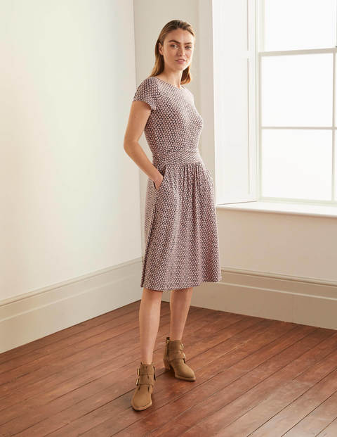 Amelie Jersey Dress - Chalky Pink, Daisy Bud Amelie Jersey Dress - Chalky Pink, Daisy Bud
