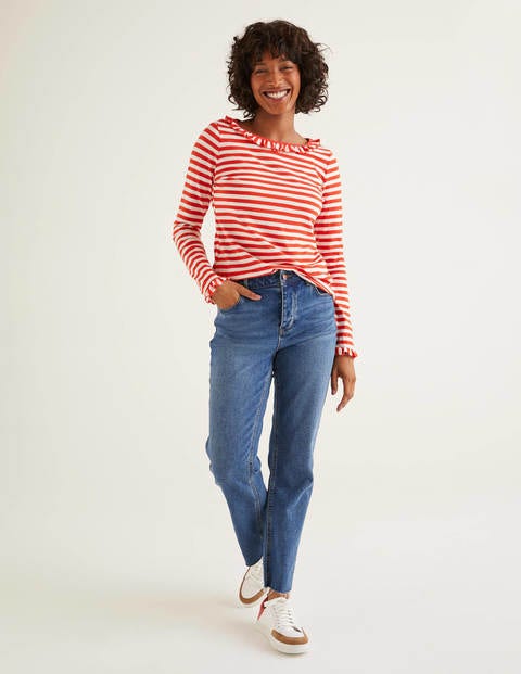 Olive Jersey Top - Ivory/Red Pop Olive Jersey Top - Ivory/Red Pop