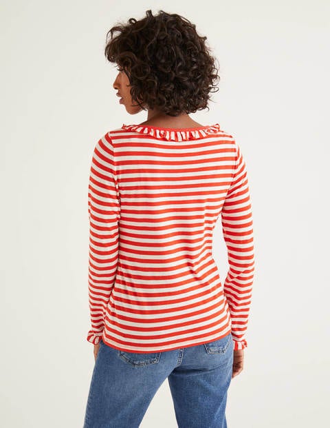 Olive Jersey Top - Ivory/Red Pop Olive Jersey Top - Ivory/Red Pop