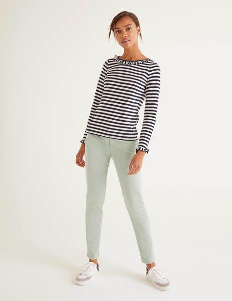 Olive Jersey Top - Ivory/Navy Olive Jersey Top - Ivory/Navy