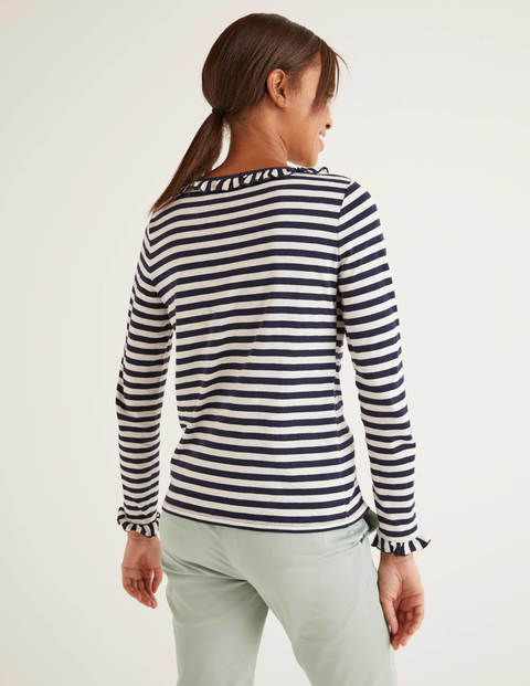 Olive Jersey Top - Ivory/Navy Olive Jersey Top - Ivory/Navy