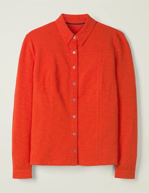 Tara Jerseyoberteil - Orangerot Tara Jerseyoberteil - Orangerot