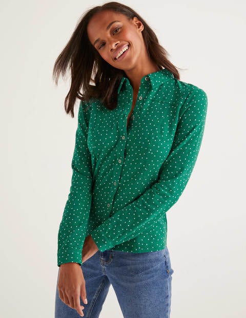 Tara Jersey Shirt - Forest, Polka Dot 