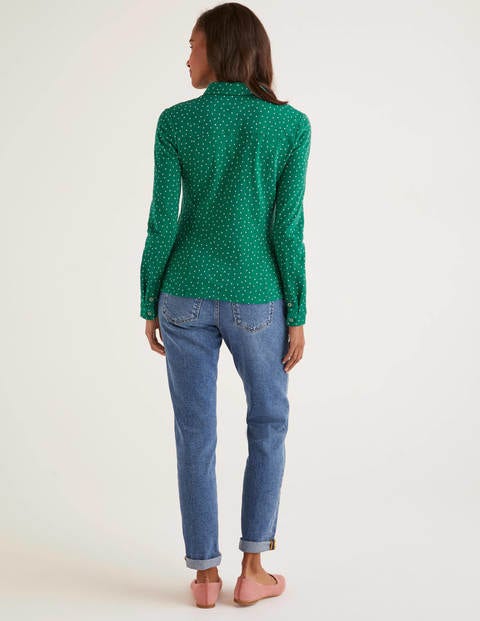 Tara Jersey Shirt - Forest, Polka Dot Tara Jersey Shirt - Forest, Polka Dot