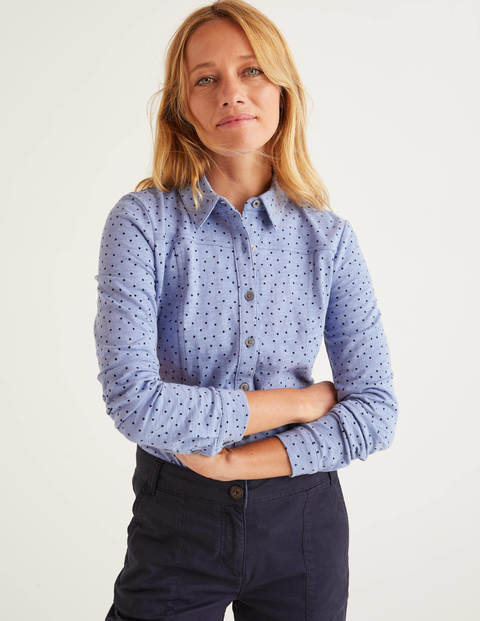 Tara Jersey Shirt - Sea Mist, Polka Dot Tara Jersey Shirt - Sea Mist, Polka Dot