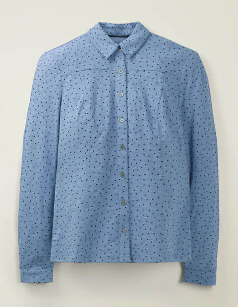 Tara Jersey Shirt - Sea Mist, Polka Dot Tara Jersey Shirt - Sea Mist, Polka Dot