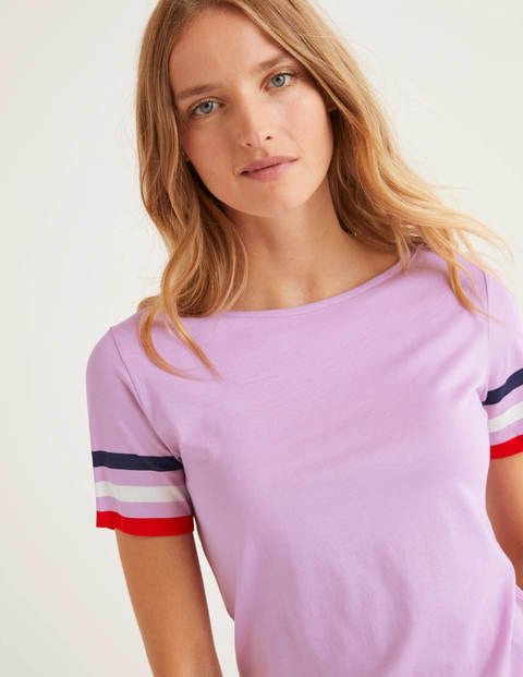 Short Sleeve Striped Cuff Tee - Rosebay Multi Cuff Short Sleeve Striped Cuff Tee - Rosebay Multi Cuff