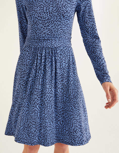 Abigail Jersey Dress - Sky Blue, Pebble Dot Abigail Jersey Dress - Sky Blue, Pebble Dot