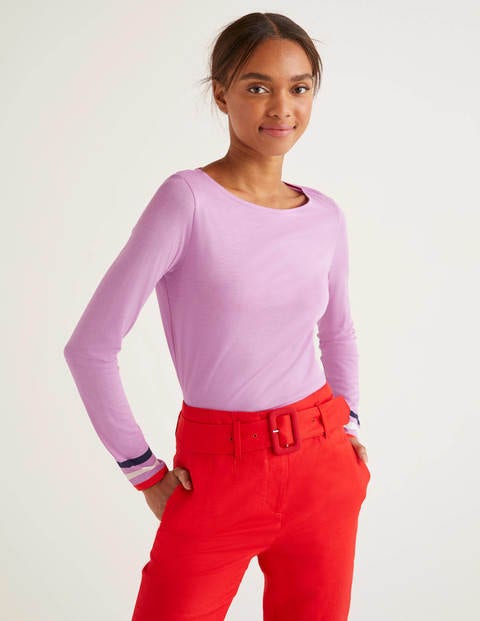 Striped Cuff Tee - Rosebay Multi Cuff Striped Cuff Tee - Rosebay Multi Cuff