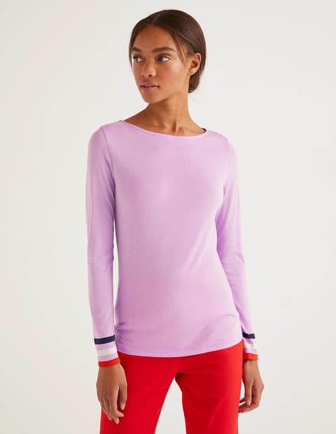 Striped Cuff Tee - Rosebay Multi Cuff Striped Cuff Tee - Rosebay Multi Cuff