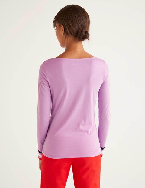 Striped Cuff Tee - Rosebay Multi Cuff Striped Cuff Tee - Rosebay Multi Cuff