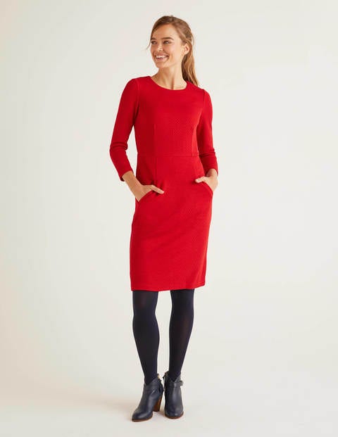 jacquard red dress