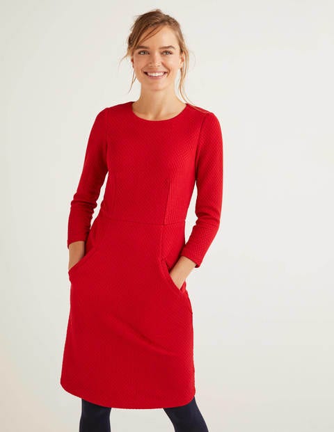 Agnes Jacquard Dress - Poinsettia Agnes Jacquard Dress - Poinsettia