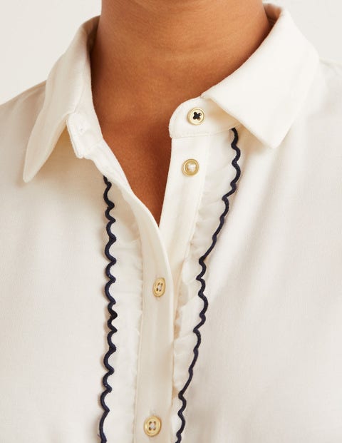 Florence Ponte Shirt - Ivory Florence Ponte Shirt - Ivory
