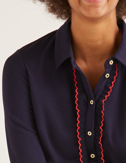 Florence Ponte Shirt - Navy Florence Ponte Shirt - Navy