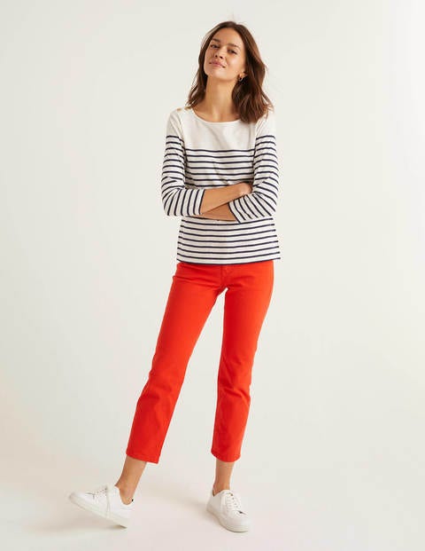 Heather Jersey Breton - Ivory/Navy Heather Jersey Breton - Ivory/Navy