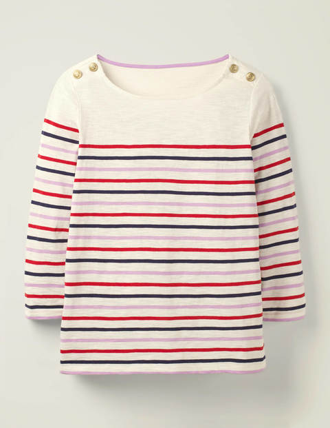 Heather Bretonshirt Aus Jersey - Weidenröschen/Signalrot Heather Bretonshirt Aus Jersey - Weidenröschen/Signalrot
