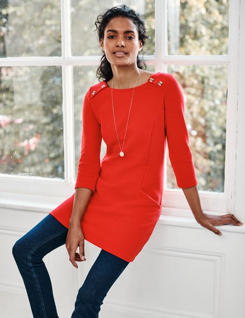 Isabel Ottoman Tunic - Post Box Red Isabel Ottoman Tunic - Post Box Red
