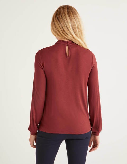 Pippa Jersey Top - Maroon Pippa Jersey Top - Maroon