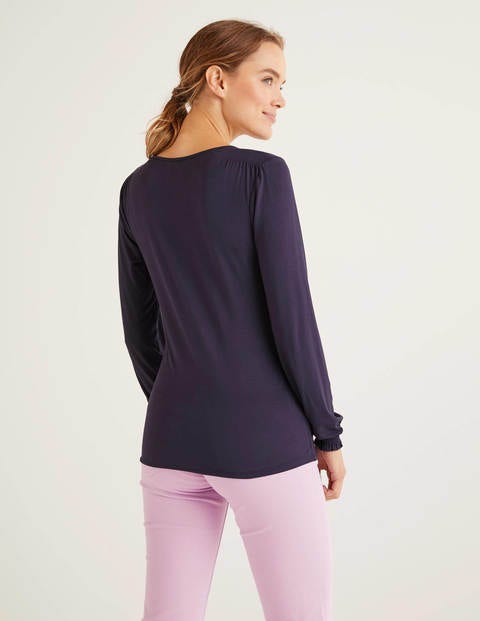 Flora Jersey Top - Navy Flora Jersey Top - Navy