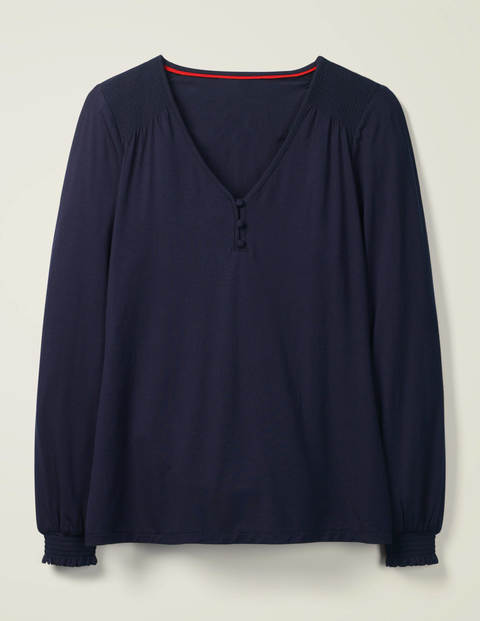 Flora Jersey Top - Navy Flora Jersey Top - Navy