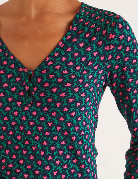 Flora Jersey Top - Forest, Bloom Stamp Flora Jersey Top - Forest, Bloom Stamp