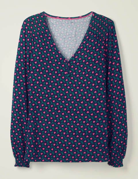 Flora Jersey Top - Forest, Bloom Stamp Flora Jersey Top - Forest, Bloom Stamp