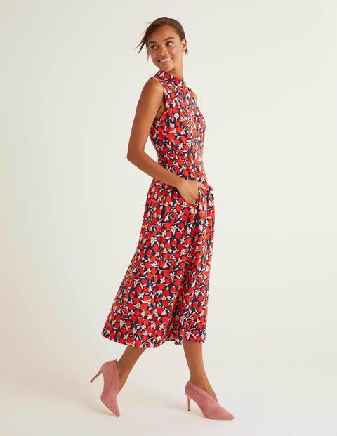 Miriam Ponte Midi Dress - Orange Sunset, Clematis Miriam Ponte Midi Dress - Orange Sunset, Clematis