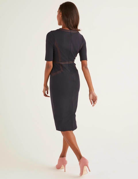 Kate Ponte-Kleid mit Ziernaht - Navy Kate Ponte-Kleid mit Ziernaht - Navy