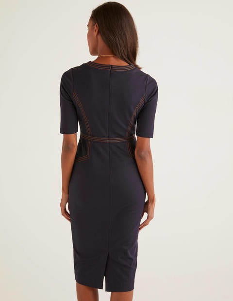 Kate Ponte-Kleid mit Ziernaht - Navy Kate Ponte-Kleid mit Ziernaht - Navy