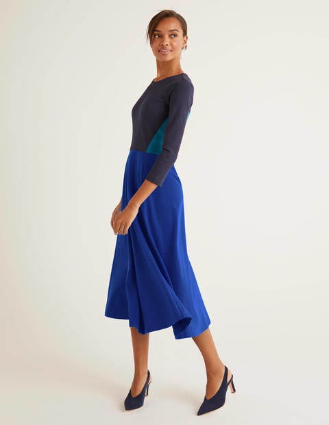 Ivy Ponte-Midikleid - Hellblau, Blockfarben Ivy Ponte-Midikleid - Hellblau, Blockfarben
