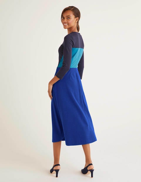 Ivy Ponte-Midikleid - Hellblau, Blockfarben Ivy Ponte-Midikleid - Hellblau, Blockfarben
