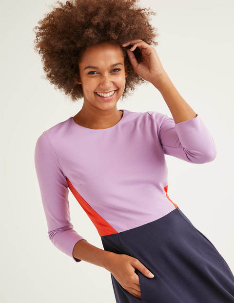 Ivy Ponte Midi Dress - Navy Colourblock Ivy Ponte Midi Dress - Navy Colourblock